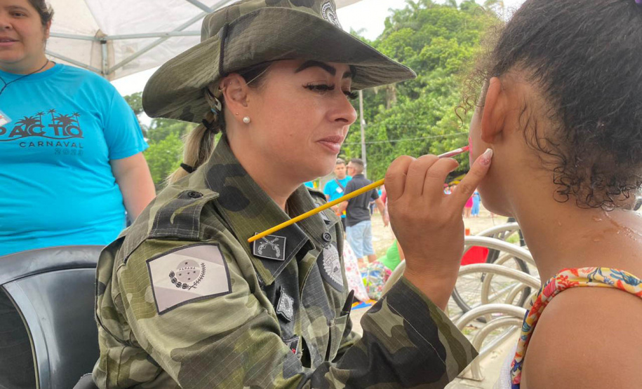 Polícia Militar promove atividade para as crianças no Litoral