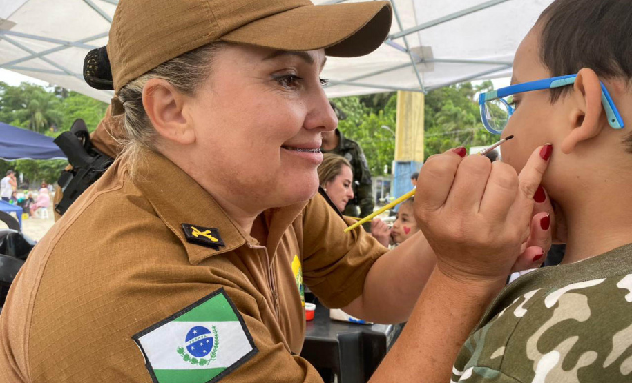 Polícia Militar promove atividade para as crianças no Litoral