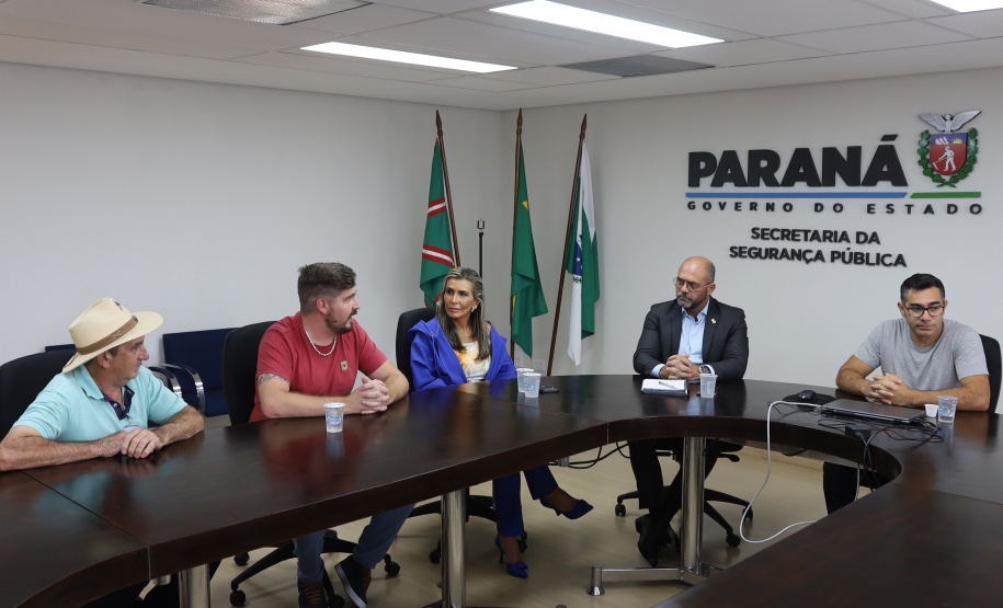 Secretário da segurança recebe deputada Flávia Francischini