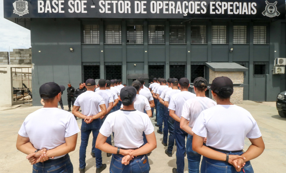 Integração: futuros praças da PM conhecem atuação da Polícia Penal no complexo de Piraquara