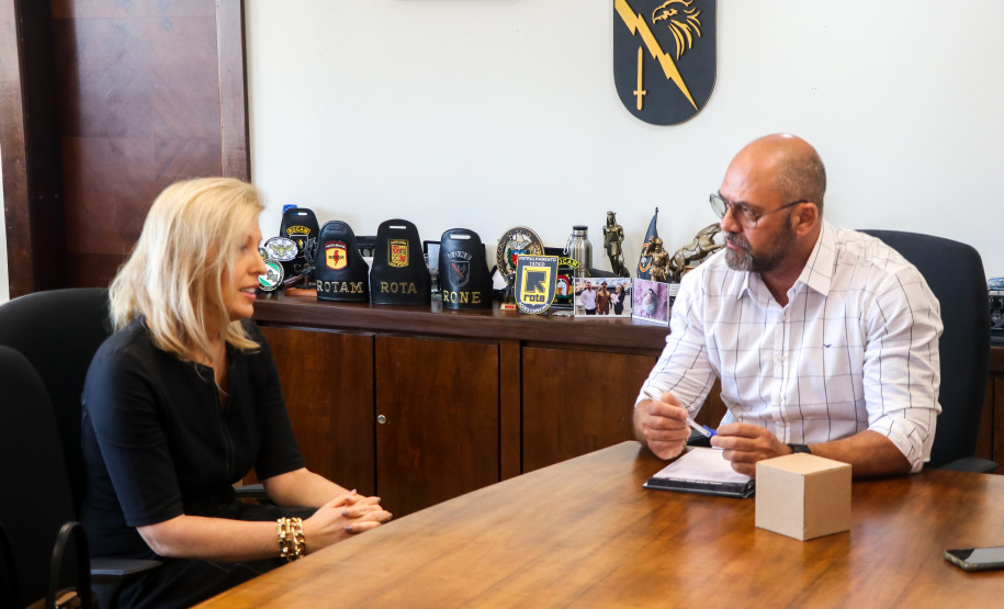 Secretário da Segurança Pública recebe visita da cônsul-geral da Polônia, Marta Olkowska