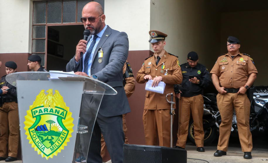 PM homenageia autoridades civis e militares nos dois anos da unidade policial de motocicletas