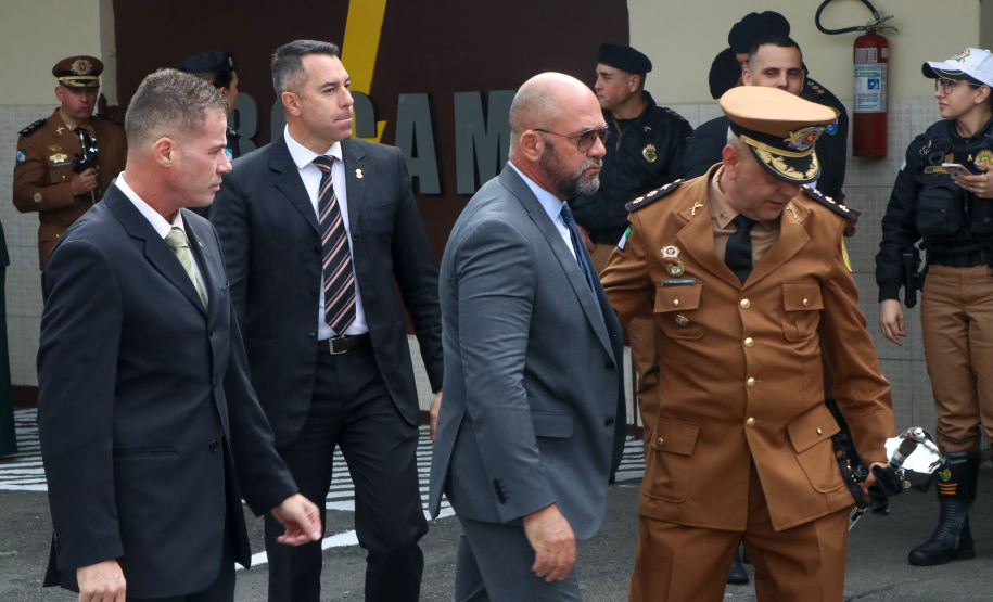 PM homenageia autoridades civis e militares nos dois anos da unidade policial de motocicletas