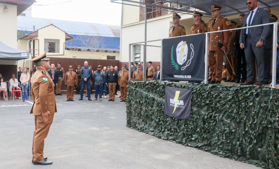 PM homenageia autoridades civis e militares nos dois anos da unidade policial de motocicletas