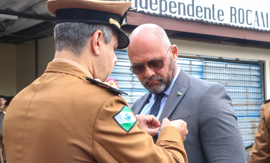 PM homenageia autoridades civis e militares nos dois anos da unidade policial de motocicletas