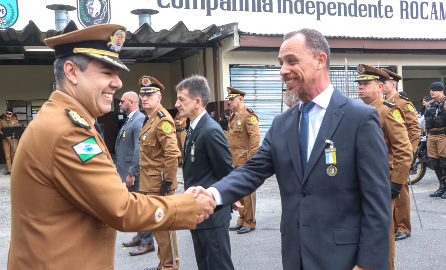 PM homenageia autoridades civis e militares nos dois anos da unidade policial de motocicletas