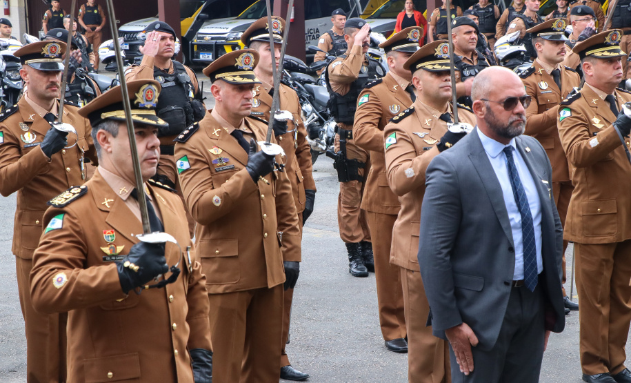 PM homenageia autoridades civis e militares nos dois anos da unidade policial de motocicletas