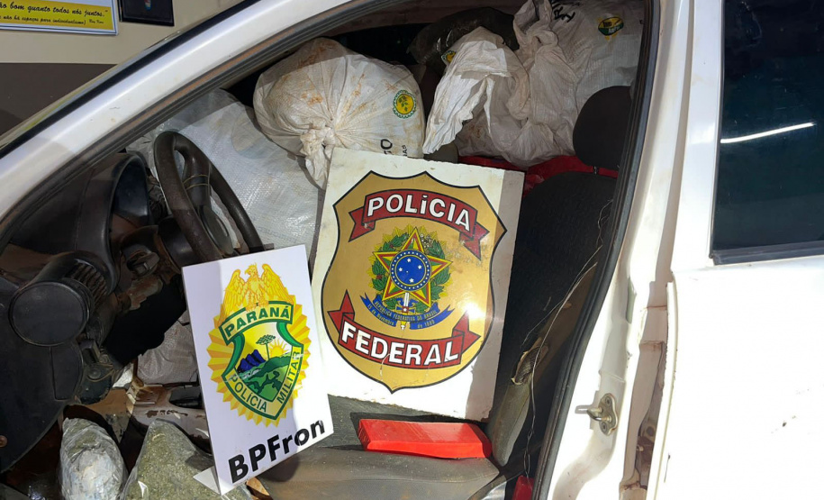 Polícias Militar e Federal apreendem mais de 600 quilos de droga em Guaíra