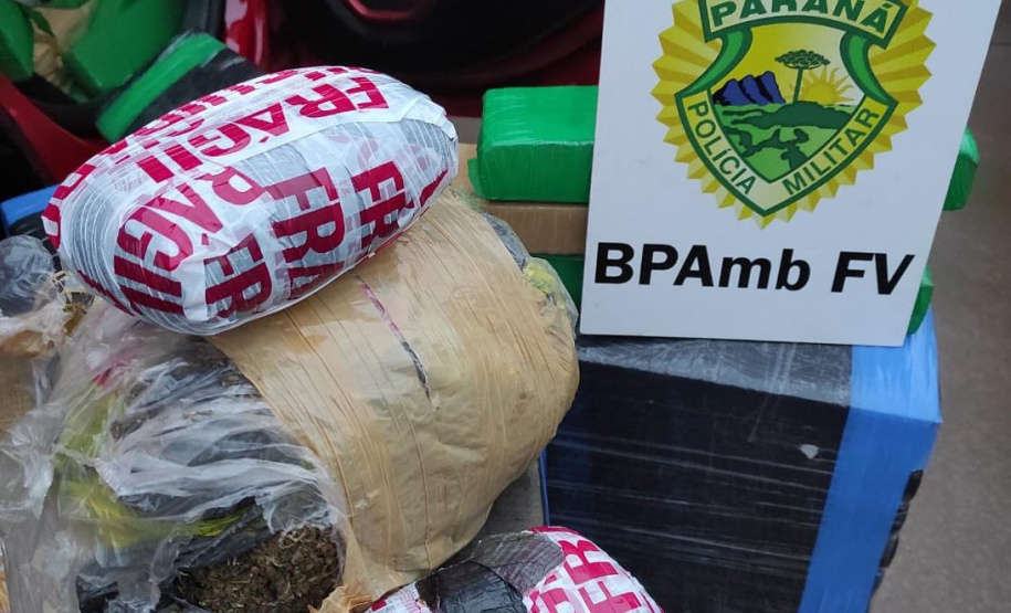 O Batalhão de Polícia Ambiental - Força Verde da Polícia Militar do Paraná apreendeu, nesta segunda-feira (12), mais de meia tonelada de drogas em Umuarama, na região Noroeste do Estado.