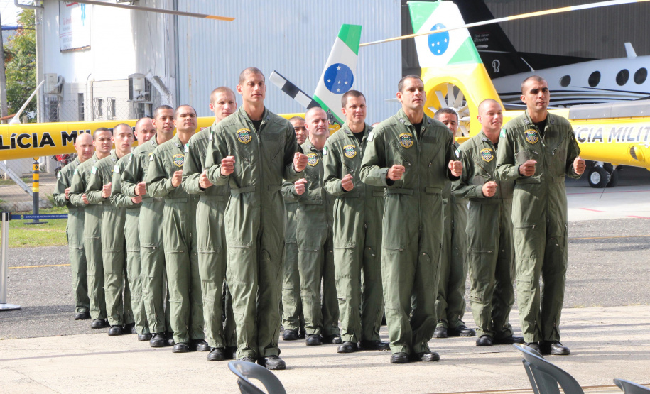 Unidade aérea da Polícia Militar forma novos operadores aerotáticos