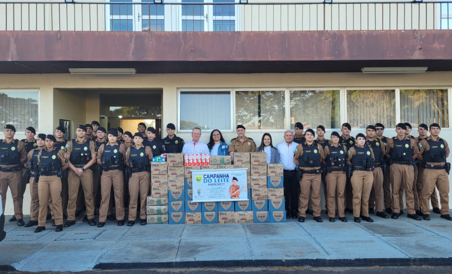 Ação social promovida Polícia Militar arrecada mais de 16 mil litros de leite em Paranavaí