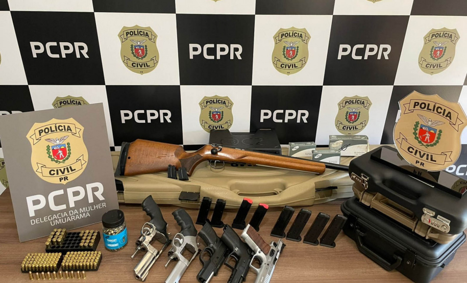 PCPR apreende seis armas e 440 munições em casa de Umuarama