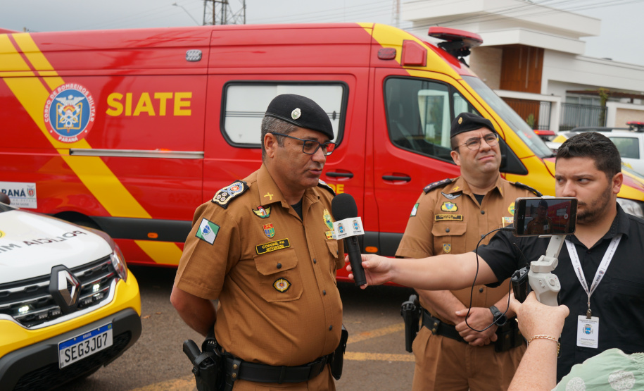 Comandante-geral da Pollícia Militar do Paraná entrega 3 viaturas em Dois Vizinhos