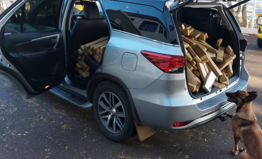Batalhão de Polícia Rodoviária apreende 315 quilos de maconha em operação na PR-281.