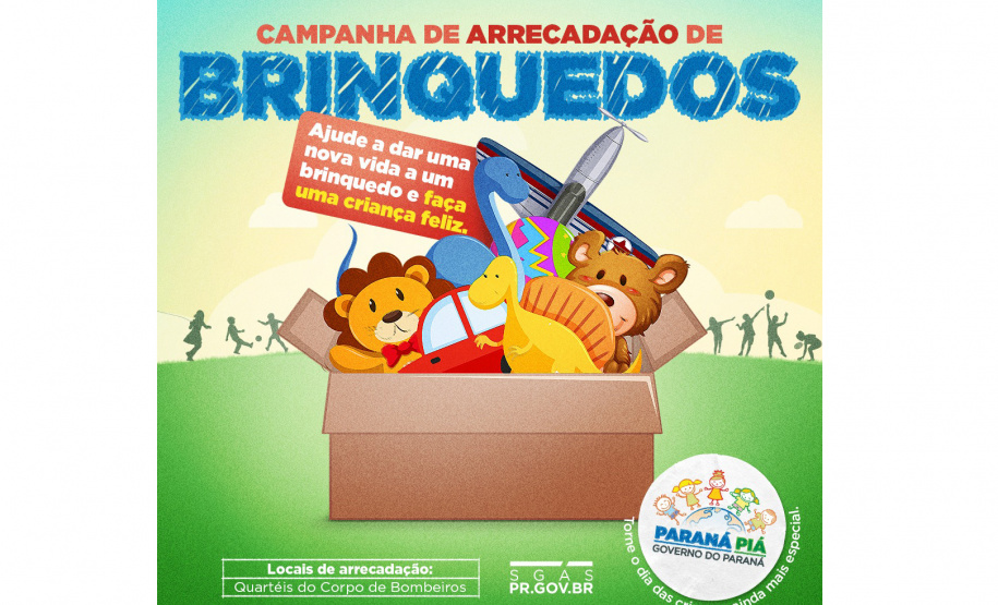 Governo do Estado lança campanha de arrecadação de brinquedos