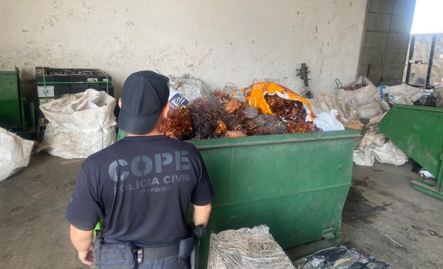 PCPR cumpre dois mandados de busca contra receptação de cabos de energia na Capital