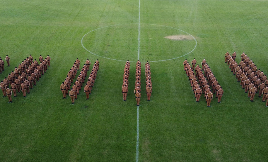 PM completa formatura história com 319 soldados que vão reforçar o Oeste e Sudoeste