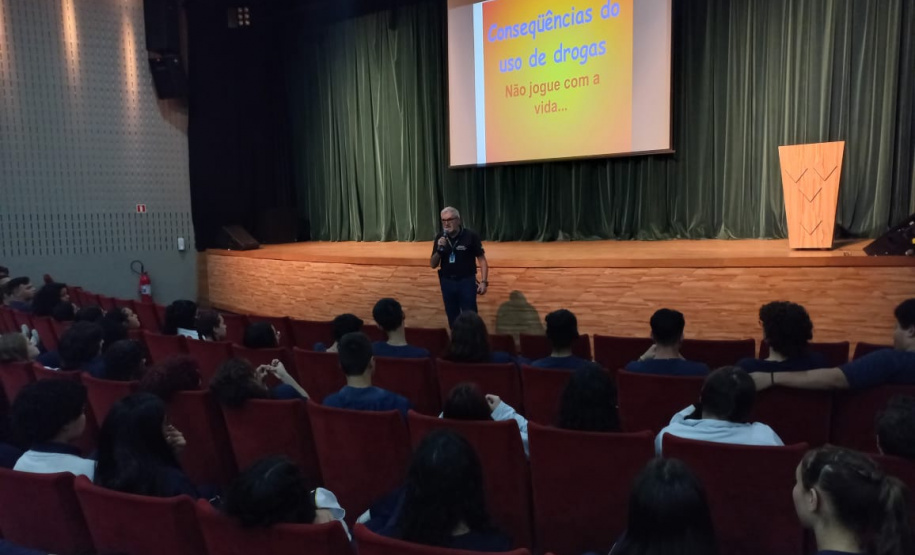 Segurança promove palestra sobre prevenção às drogas para estudantes