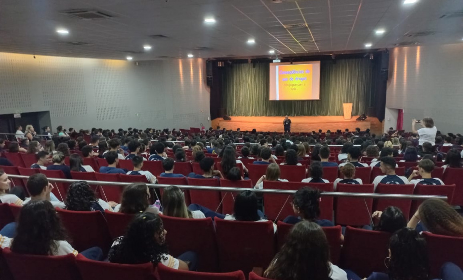 Segurança promove palestra sobre prevenção às drogas para estudantes