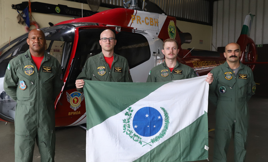 Paraná envia helicóptero para auxiliar atendimento em Santa Catarina