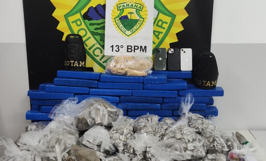 ROTAM apreende quase 80 kg de drogas em Curitiba