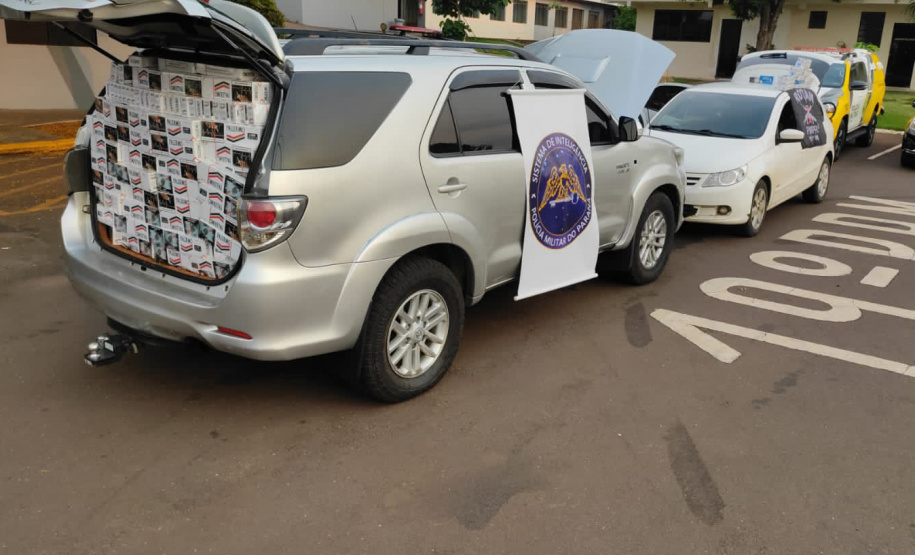 Com apoio aéreo do projeto Falcão, PM apreende cigarros em ações distintas no Oeste