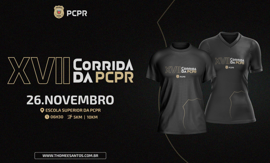 Inscrições para a Corrida da PCPR são prorrogadas; prova será neste domingo