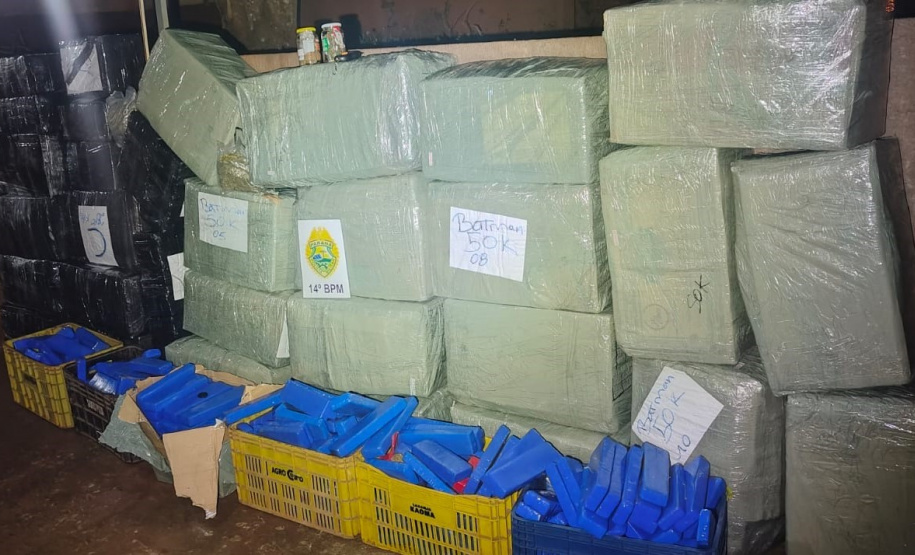 Polícia Militar apreende mais de uma tonelada de maconha e 16 kg de cocaína em Foz do Iguaçu