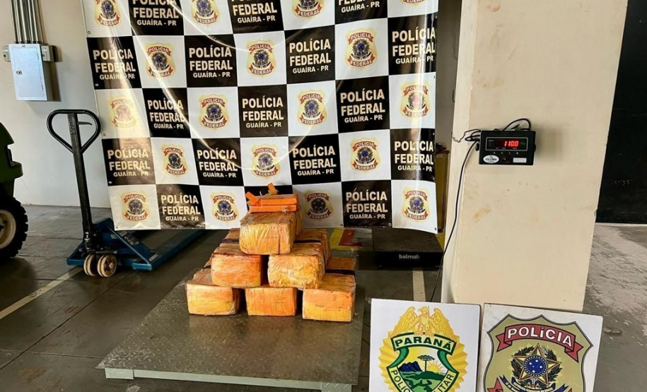 Policiais militares do Batalhão de Fronteira apreendem 110 kg de maconha em Guaíra