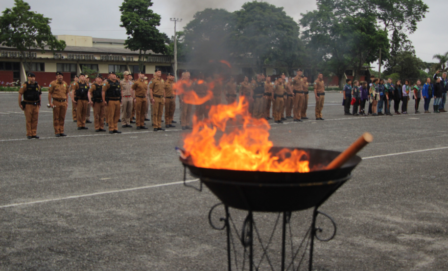 Polícia Militar realiza solenidade alusiva ao Dia da Bandeira Nacional