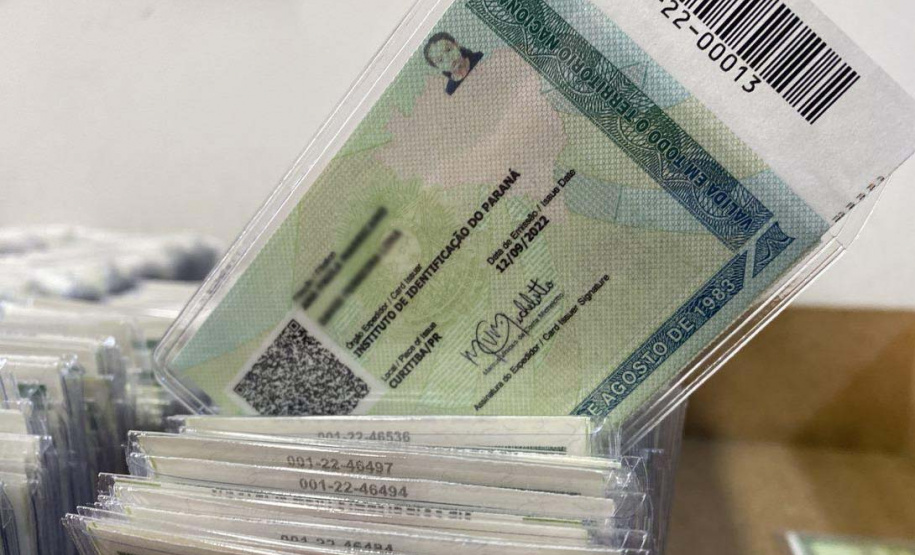 Paraná passa a emitir a nova Carteira de Identidade Nacional