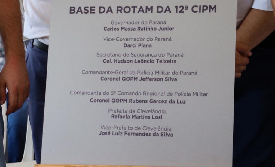 Para reforçar combate ao crime, Clevelândia passa a contar com nova base da Rotam