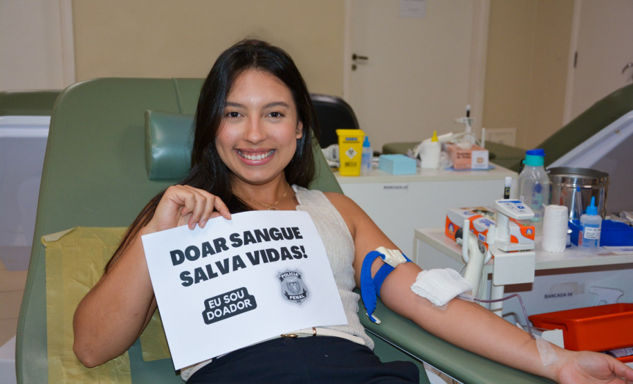 Polícia Penal leva 56 servidores para doação de sangue coletiva em todo o Estado