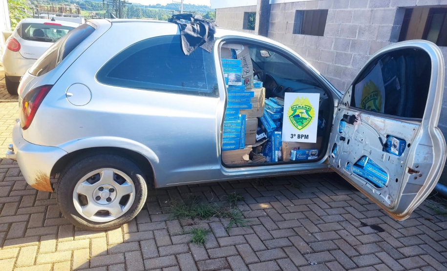 Polícia Militar do Paraná apreende carga de cigarros avaliada em 45 mil reais em São Jorge D'Oeste