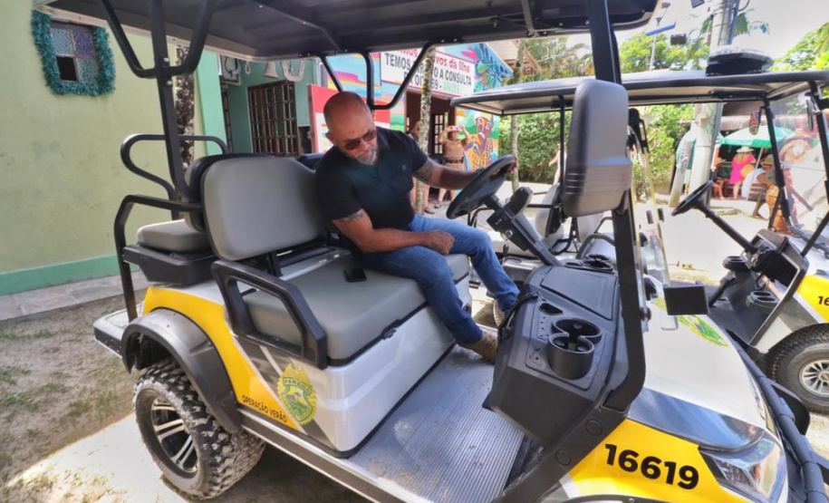 Polícia Militar recebe dois UTVs elétricos para reforço do policiamento na Ilha do Mel
