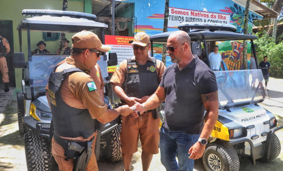 Polícia Militar recebe dois UTVs elétricos para reforço do policiamento na Ilha do Mel
