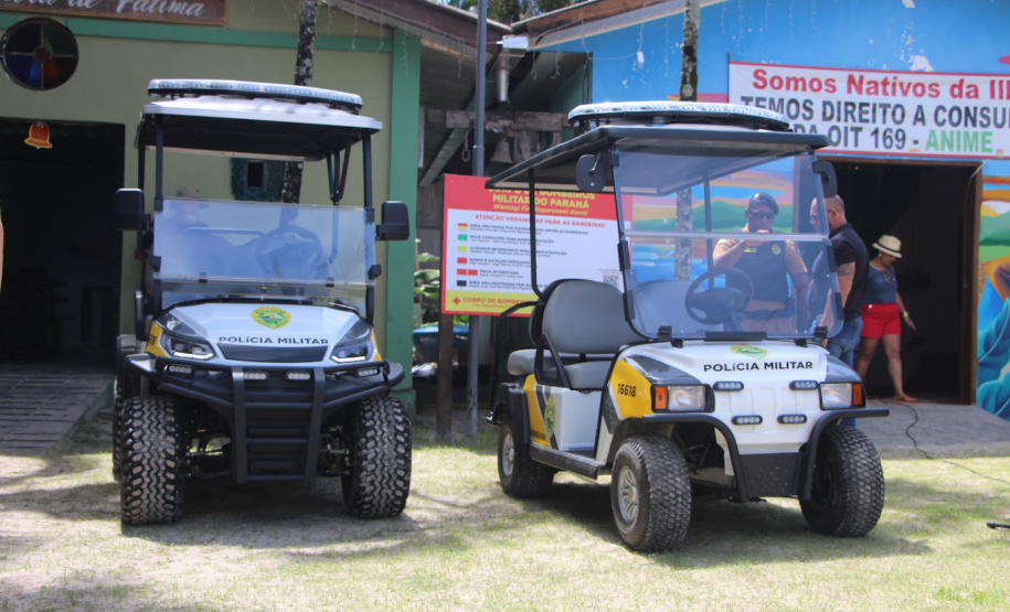 Polícia Militar recebe dois UTVs elétricos para reforço do policiamento na Ilha do Mel