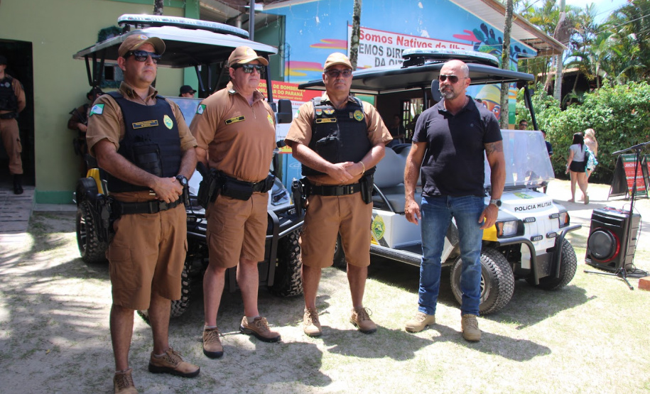 Polícia Militar recebe dois UTVs elétricos para reforço do policiamento na Ilha do Mel