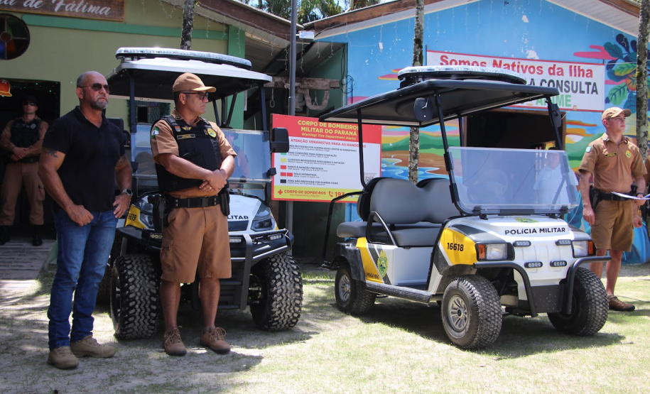 Polícia Militar recebe dois UTVs elétricos para reforço do policiamento na Ilha do Mel