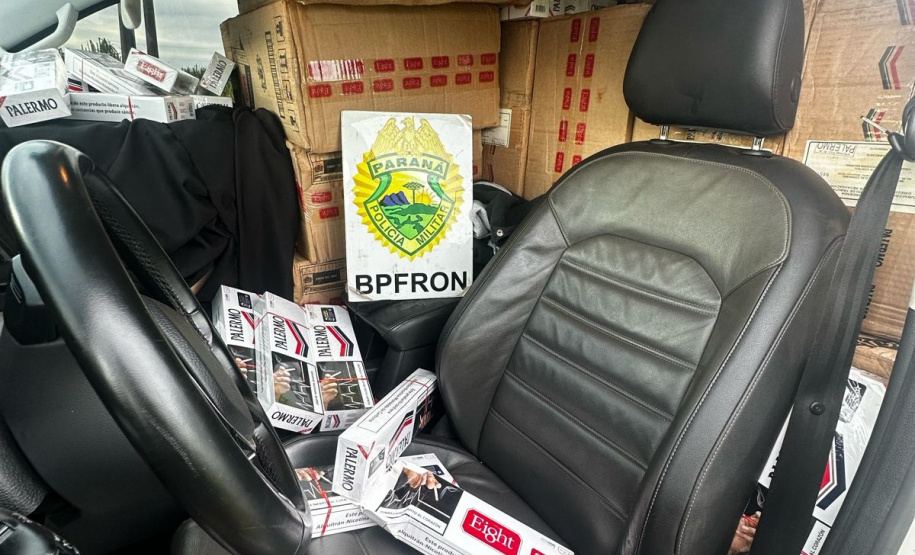 PMPR recupera veículo roubado e apreende cigarros contrabandeados em Rondon-PR