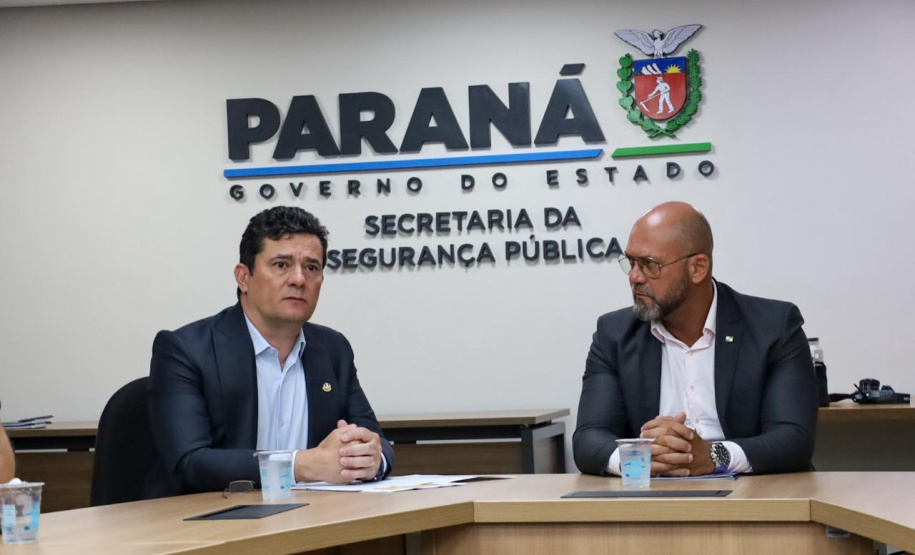 Secretaria da Segurança Pública do Paraná recebe comitiva do Senador Sergio Moro