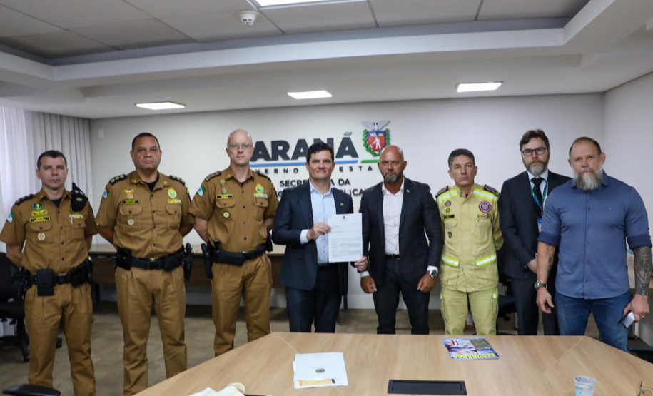 Secretaria da Segurança Pública do Paraná recebe comitiva do Senador Sergio Moro