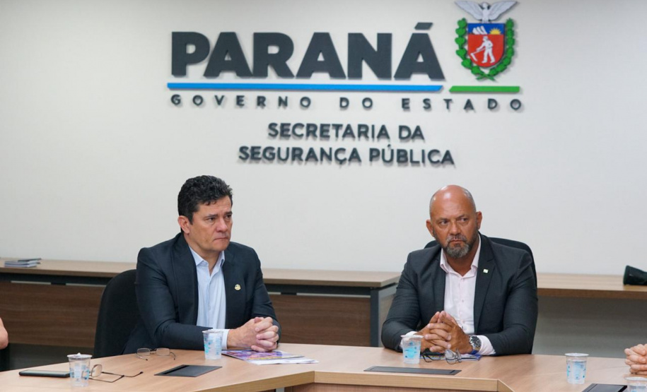 Secretaria da Segurança Pública do Paraná recebe comitiva do Senador Sergio Moro