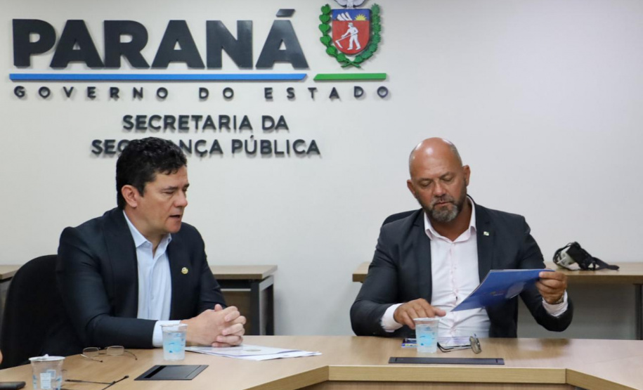 Secretaria da Segurança Pública do Paraná recebe comitiva do Senador Sergio Moro