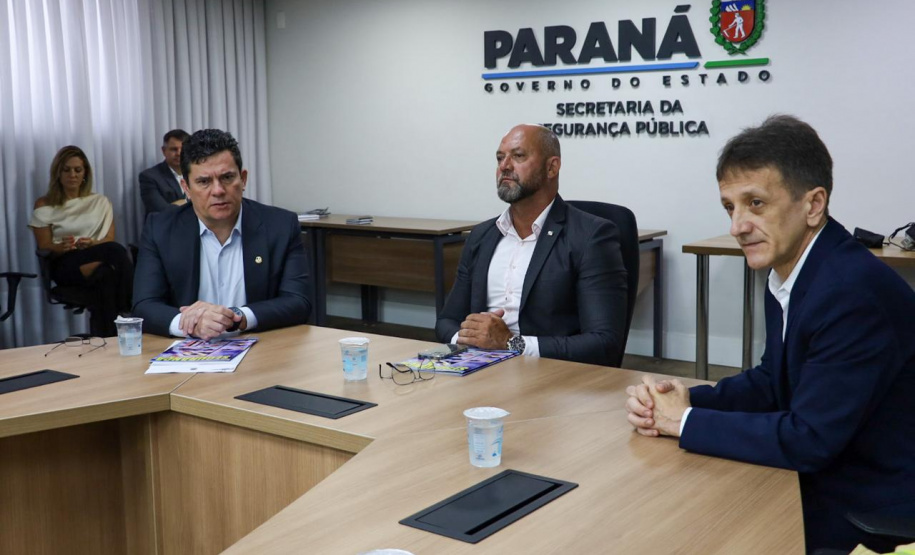 Secretaria da Segurança Pública do Paraná recebe comitiva do Senador Sergio Moro