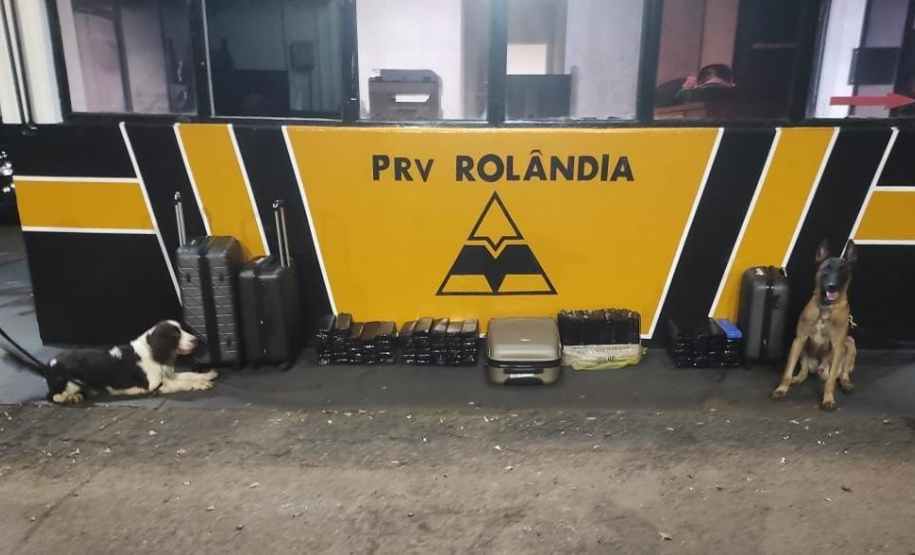 Polícia Militar do Paraná apreende 82 quilos de maconha durante abordagem em ônibus em Rolândia