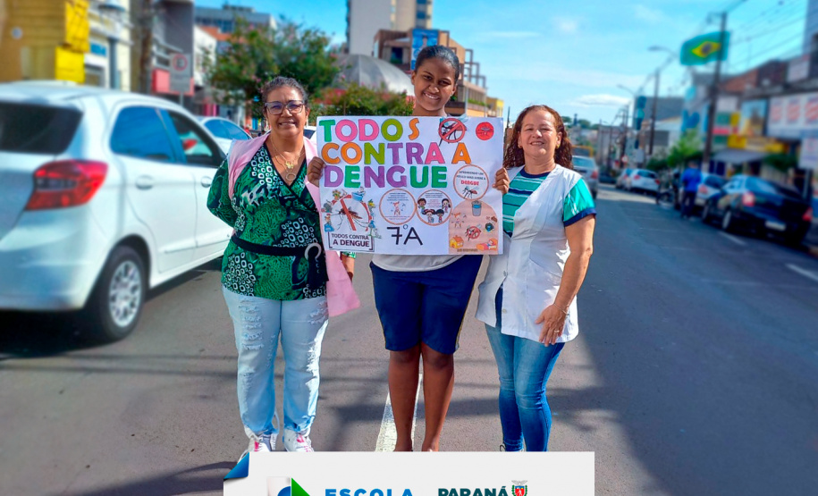 Polícia Militar do Paraná participa de ação contra a dengue em colégio em Cornélio Procópio