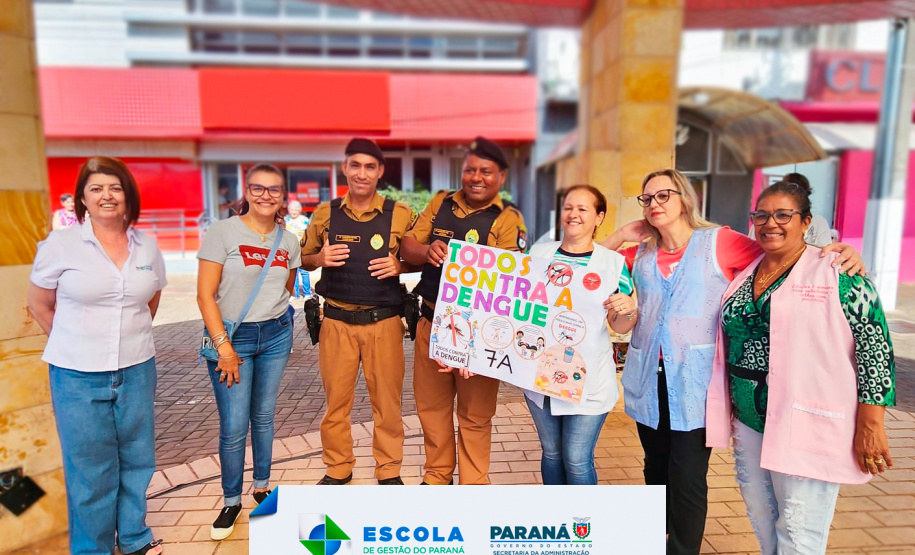 Polícia Militar do Paraná participa de ação contra a dengue em colégio em Cornélio Procópio