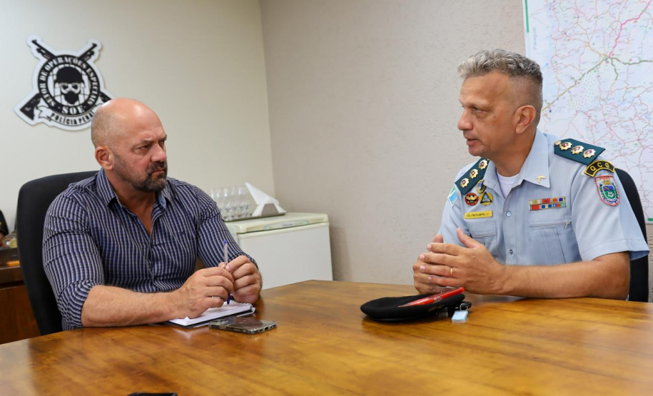 Secretário da Segurança Pública recebe visita de militares do Mato Grosso do Sul