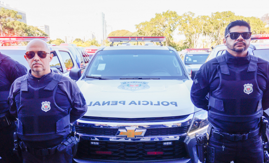 Governador entrega 225 novas viaturas e 1,4 mil coletes balísticos à Polícia Penal